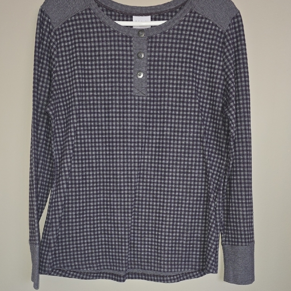 Columbia Purple Plaid Long Sleeve Shirt